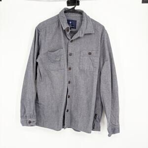 Ben Sherman Gray Blue Denim‎ Style Casual
button Down Shirt Size Large
